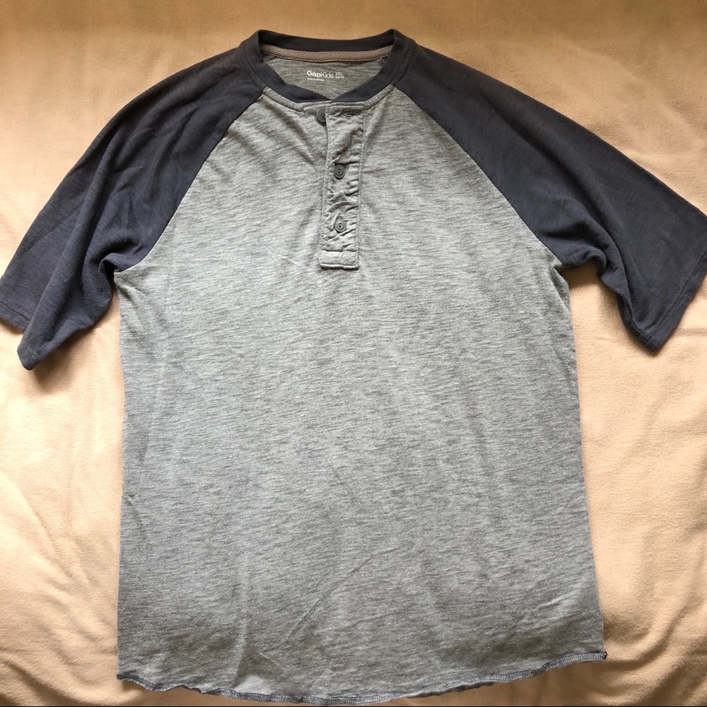 Gap Kids Three Button Shortsleeved Baseball Tee